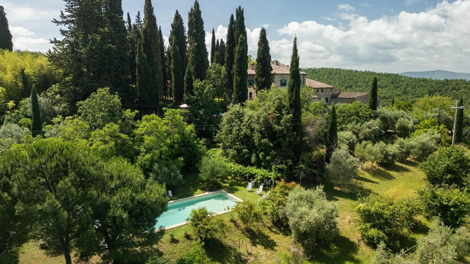 The House , Tuscany And The Pool Castellina in Chianti Italy